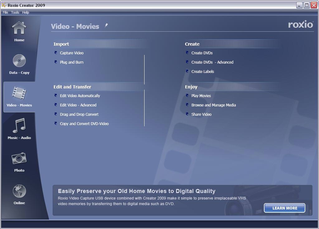 roxio video editor free download